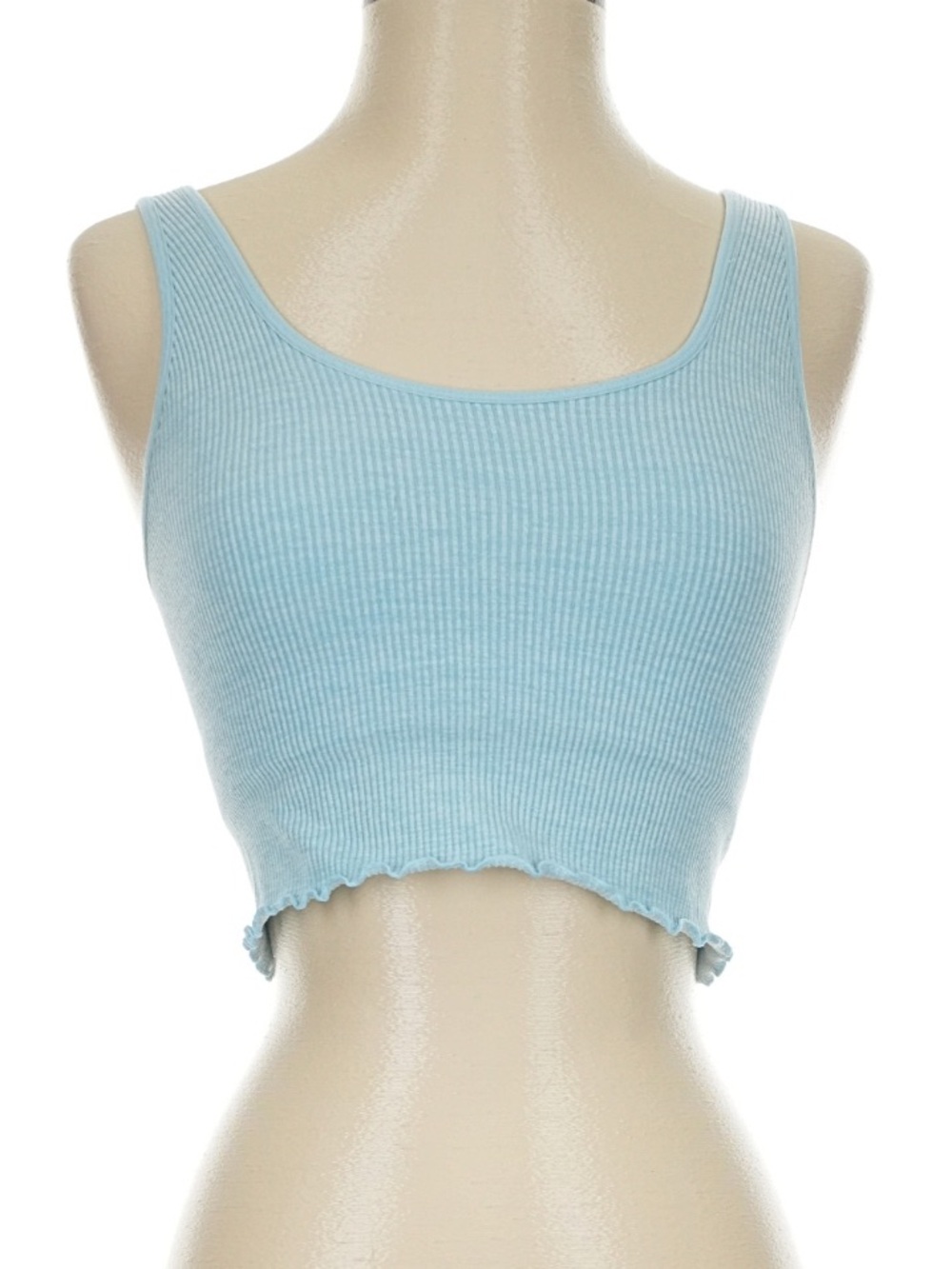 Spiritual Gangster Light Blue Ribbed Racerback Tank